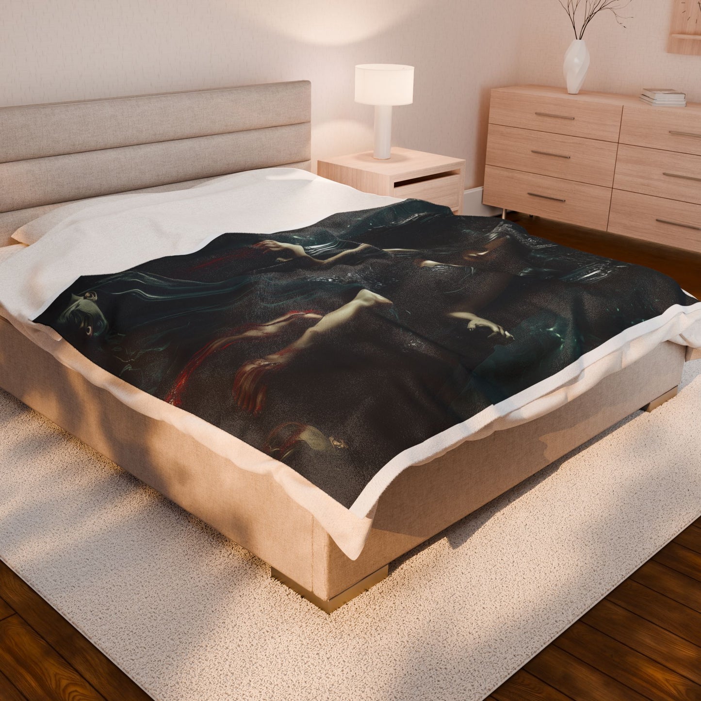 The Crimson Empress Velveteen Plush Blanket