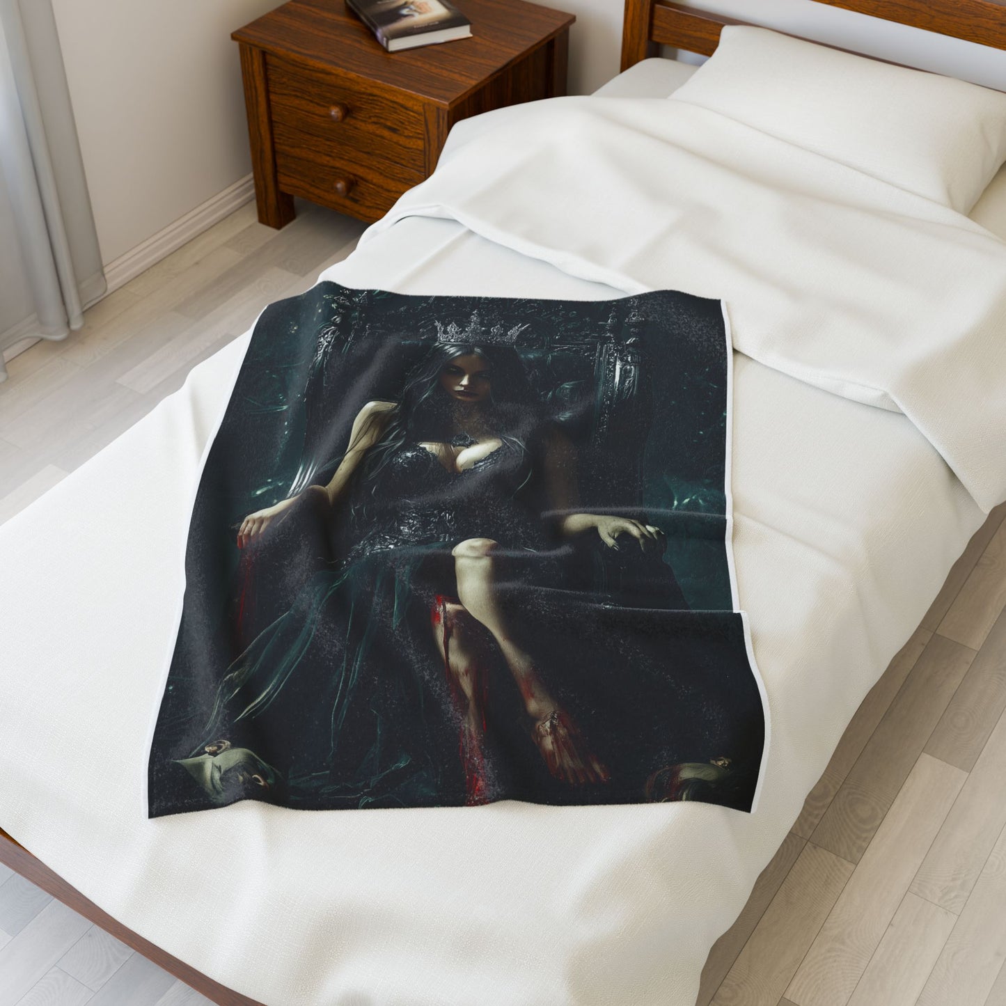 The Crimson Empress Velveteen Plush Blanket
