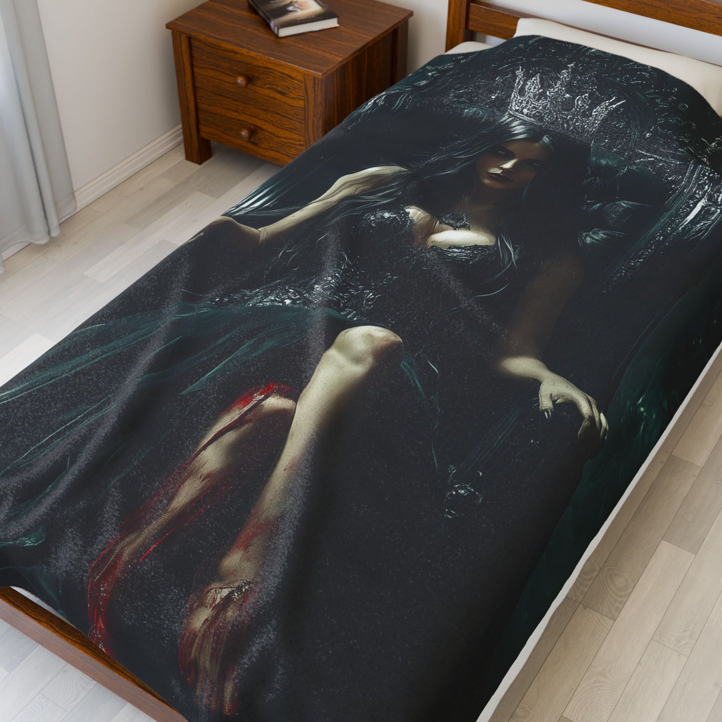 The Crimson Empress Velveteen Plush Blanket