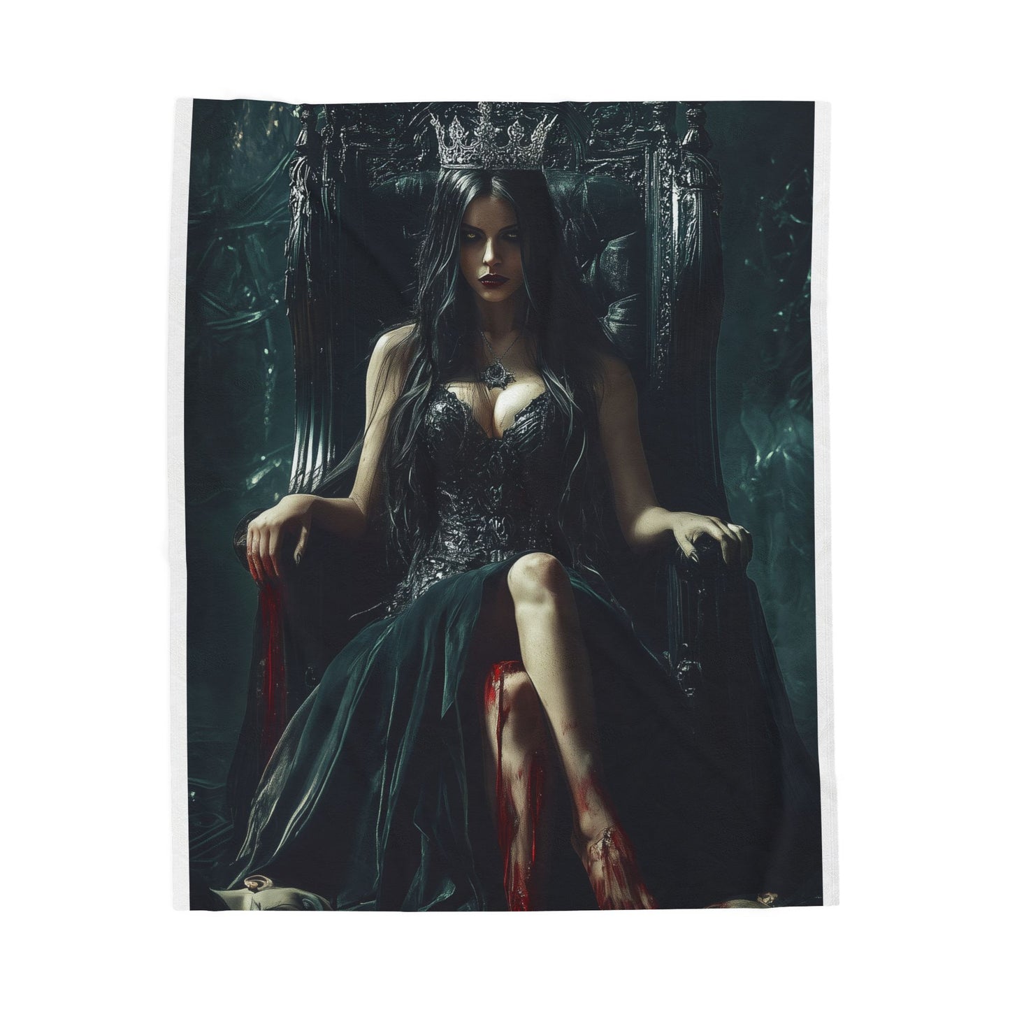 The Crimson Empress Velveteen Plush Blanket