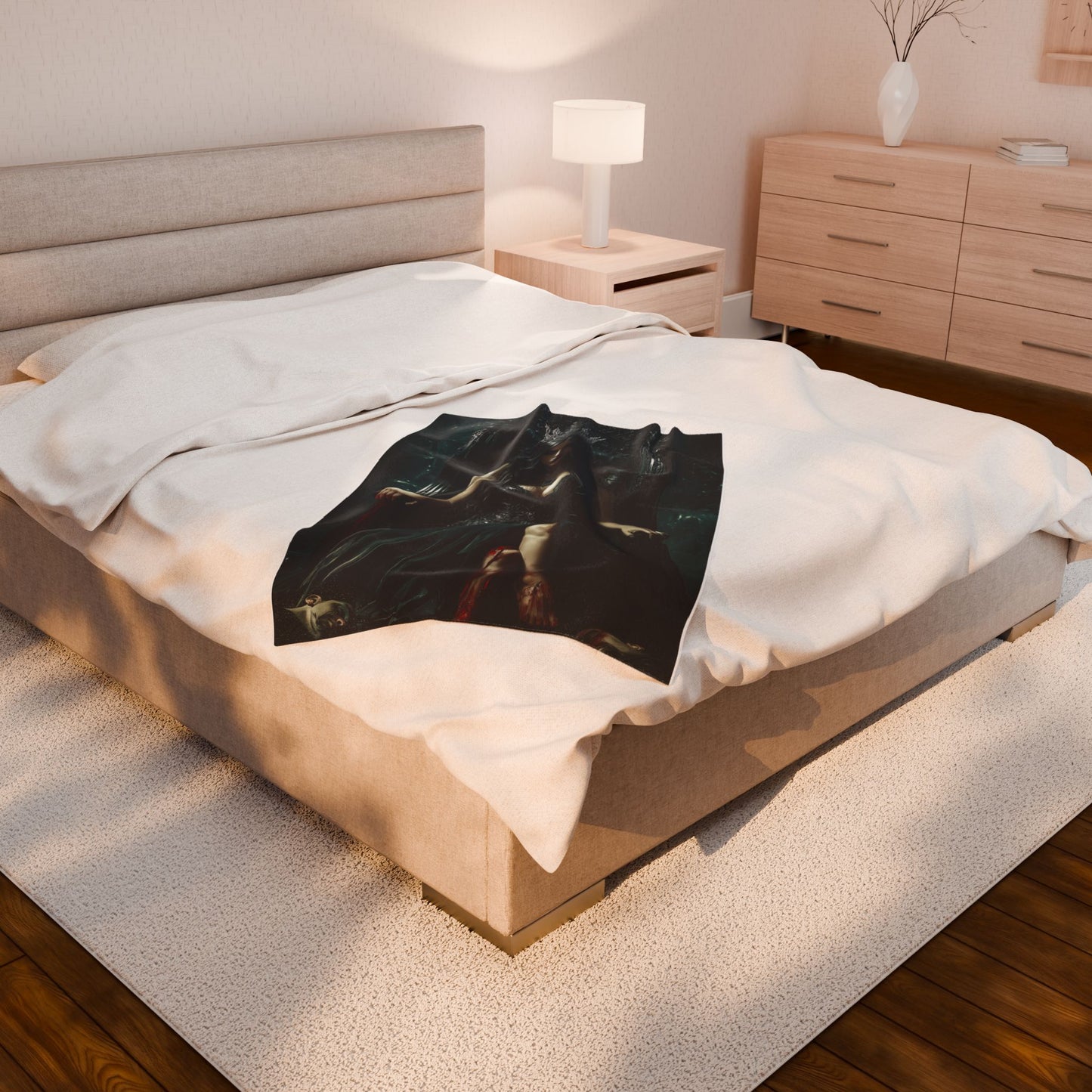 The Crimson Empress Velveteen Plush Blanket