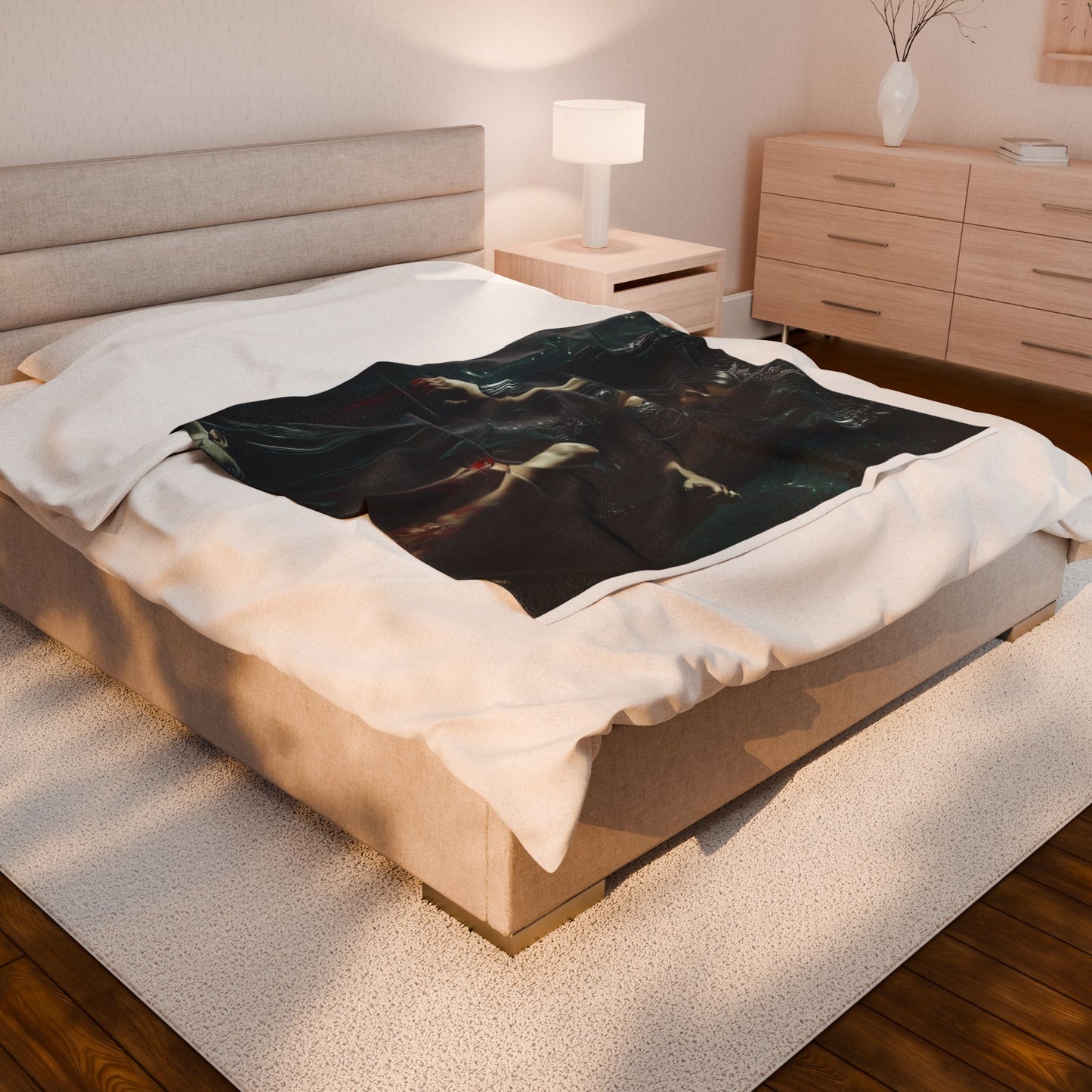The Crimson Empress Velveteen Plush Blanket