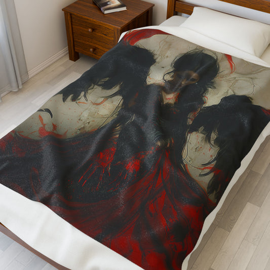 Temptation of a Succubus Velvet Blanket